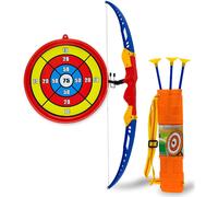 Teorema Giocattoli, arco e frecce per bambini con 3 Frecce a ventosa e bersaglio, giochi da esterno ed interno per bambini, ideale come regalo bambino 5 anni +