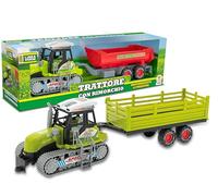 Teorema - Trattore Cingolato Giocattolo, Per Bambini, con Rimorchio, Motorizzato a Frizione