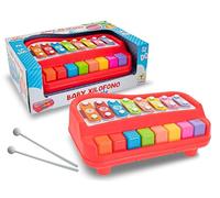 Teorema - Xilofono Giocattolo per Bambini, 8 Tasti Musicali, Suonabile con Bacchette o Tastiera