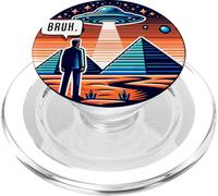 Teorico della cospirazione delle piramidi egiziane UFO PopSockets PopGrip per MagSafe