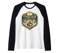 Teosi Deificazione per Grazia Cristiano Ortodosso Gesù Cristo Maglia con Maniche Raglan
