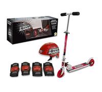 TEOSPORT - SET MONOPATTINO CASCO E PROTEZIONI RED