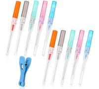 Teouuas 10 Pezzi Set Aghi per Piercing, Cannula Piercing 14G 16G 18G 20G 22G in Acciaio Inox, Cannula Sterili Monouso, per Orecchio, Naso, Ombelico, Accessori Professionali