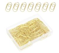 Teouuas 150 Pezzi Graffette a Forma di Cuore, Mini Graffette in Metallo con Scatola Trasparente, Fermagli di Carta Decorativi per Ufficio Scuola Casa, Segnalibri, Foto, Biglietti, Memo (Oro)