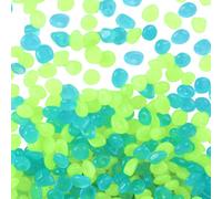 Teouuas 400 Pezzi Pietre Luminose, Blu-Verde Ciottoli Luminosi, Pietre Luminose da Giardino, Sassi da Giardino, Ciottoli Fluorescenti per Acquario, Terrrazza, Decorazione Esterna e Vasi con Piante