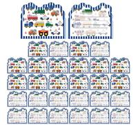 TEOZBLU 30 Pcs Inviti Compleanno bambino, Biglietti Invito Compleanno Dei Bambini, Patines Per Bambino, 14x11 cm, Motivo Auto, Inviti Battesimo Per Ragazze Ragazzi, Feste Di Compleanno Per Bambini