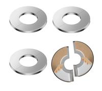 TEOZBLU 4 Pcs Rosetta Acciaio Inox, Diametro interno 35 mm, Rosetta Per Rubinetto Rosetta Copertura, rosetta di copertura divisa in acciaio inox, Per Rubinetti, Tubi, Tubi Del Radiatore