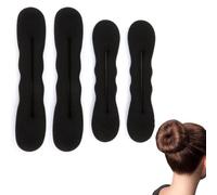 TEOZBLU 4 Pezzi Ciambelle per Chignon, Chignon Facile per Capelli, Spugna Clip Twist Curler Chignon, Chignon per Ciambella Bambina, Spugna per Chignon Accessori per Capelli