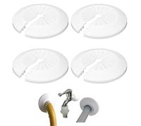 TEOZBLU 4 Pezzi Rosette per Termosifoni Copritubo | 50-78mm Plastica Solida | Decorativa per Tubi di Riscaldamento Acqua Fredda/Calda Gas | Installazione Casa