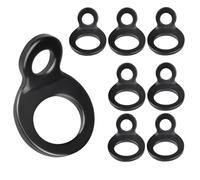 TEOZBLU 8 Pcs Anello Di Ancoraggio, Pesante Legare Anelli Di Fissaggio, Ancoraggi Con Anello Di o-Ring, Ganci Per Teloni Occhiellati, Per Rimorchio Auto,Camion,Magazzino,Rimorchio,Camper, Barche, Nero