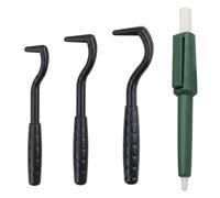 TEOZBLU Pinzette per Zecche Kit Professionale con 1 Penna Estrattore e 3 Pinzette, Rimozione Sicura e Facile per Cani Gatti e Uomo, Togli Zecche Portatile per Animali Domestici, Verde Oliva