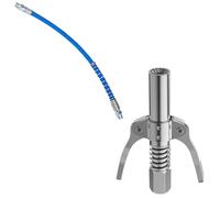 TEOZBLU Testina per ingrassatore G Coupler con Doppia Impugnatura, Autobloccante Ingrassatore Testina,Accoppiatore di Pistola per Grasso ad Alta Pressione, Pompa Pistola Grasso Manuale