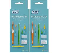TePe Orthodontic Kit, 10 Prodotti per Pulire Apparecchio Fisso (Confezione da 2)