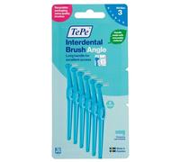 TePe Spazzola ad angolo interdentale, blu, 0,6 mm/ISO 3, 6 pezzi, rimozione placca, pulizia facile ed efficiente tra i denti, filo interdentale per piccoli spazi vuoti, confezione di cartone