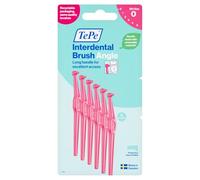 TePe Spazzola interdentale angolare, rosa, 0,4 mm/ISO 0, 6 pezzi, pulizia interspaziale, rimozione della placca per denti con spazi stretti, garantisce gengive forti, confezione di cartone