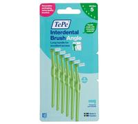 TePe Spazzola interdentale angolare, verde, 0,8 mm/ISO 5, 6 pezzi, rimozione placca, pulizia facile ed efficiente tra i denti, filo interdentale per piccoli spazi vuoti, confezione di cartone