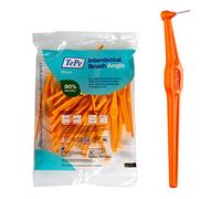 TePe Spazzolino interdentale angolato per la pulizia dei denti, 25 pezzi, 0,45 mm, spazi extra piccoli/piccoli, arancione, misura 1
