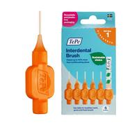 TePe Spazzolino interdentale originale, morbido spazzolino dentale per la pulizia dei denti, confezione da 6 pezzi, 0,45 mm, spazi extra piccoli/piccoli, arancione, misura 1