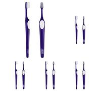 TePe Supreme Compact - Spazzolino da denti a forma conica con setole corte e lunghe per una pulizia ottimale e delicata fino agli spazi interdentali, colore casuale, 1x1 (Confezione da 5)