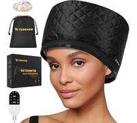 TEPENAR Cuffia a vapore professionale con riscaldamento a 10 livelli e 3 timer, tappo termico elettrico per capelli intensi, cura per ricci naturali e capelli afro, cappuccio portatile per la casa