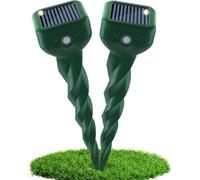 TEPENAR Dissuasore solare per talpe, set da 2 pezzi, repellente a ultrasuoni per arvicole e animali contro talpe, arvicole, serpenti, marmotte (impermeabile IP65), per giardino, prato, cortile