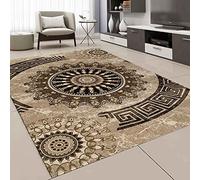 Teppich-Home Tappeto classico Tibet molto fitto, marmorizzato, con un disegno di oggetti, in nero e grigio - della migliore qualità, VIMODA, Maße: 120 x 170 cm