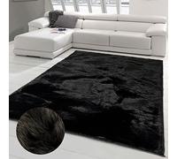 Teppich-Traum Tappeto Classico per Sala da Pranzo e Soggiorno • lavabile | Oeko-Tex • nero, 160x220 cm