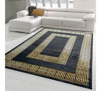 Teppich-Traum Tappeto con Bordo Classico in Oro Nero Größe 200 x 290 cm
