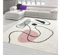 Teppich-Traum Tappeto da Design con forme moderno | facile manutenzione | rosa crema Größe 120x170 cm