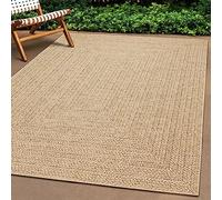 Teppich-Traum Tappeto da esterno grande moderno e resistente effetto juta, perfetto per balconi, giardini e terrazze 240x340 cm