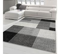 Teppich-Traum Tappeto da Soggiorno moderno con Quadrati | facile da pulire | grigio crema Größe 160x220 cm