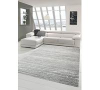 Teppich-Traum Tappeto di Design e Tappeto Moderno Tappeto Mucchio Basso Uni Design Grigio Größe 160x230 cm