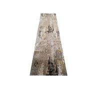 Teppich-Traum Tappeto Moderno Corridoio Cucina Soggiorno Disegno Astratto Beige Marrone Easy-Care Größe 80 x 300 cm