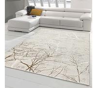 Teppich-Traum Tappeto moderno dal Design di Rami astratto | easy care | crema marrone, 140x200 cm