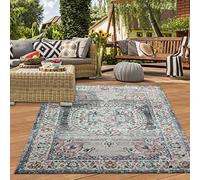 Teppich-Traum Tappeto orientale da esterno per soggiorno Tappeto vintage in grigio blu Größe 120x170 cm