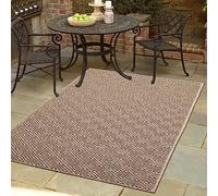 Teppich-Traum Tappeto per interni ed esterni a motivo rombi resistente moderno terrazza balcone giardino impermeabile effetto juta 160 x 230 cm