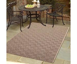 Teppich-Traum Tappeto per interni ed esterni a motivo rombi resistente moderno terrazza balcone giardino impermeabile effetto juta 200 x 290 cm