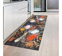 Teppich-Traum Tappeto runner lavabile per cucina | antiscivolo | con spezie in giallo rosso Dimensione 80 x 300 cm