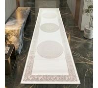 Teppich-Traum Tappeto soggiorno a pelo corto corridoio ingresso Corridoio Passatoia lunga orientale elegante Orientale lucido Ornamenti crema beige 80 x 300 cm