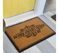 Teppich-Traum Zerbino Tappetino per Scarpe in robuste fibre naturali cocco SWEET HOME nero, 60 x 90 cm