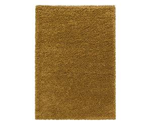 Teppium Moderno Tappeto Salotto 100 x 200 cm Color Oro - Shaggy Tappeto per scendiletto Camera da Letto, Cucina y Soggiorno - Tappeto Morbido y Fluffy, Monocromatico, facile manutenzione