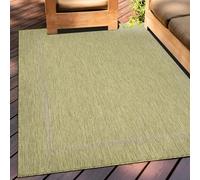 Teppium Tappeto da Esterno Impermeabile 160x230 cm Verde - Tappeto Resistente alle Intemperie e Lavabile in Lavatrice - Tappeto per Campeggio, Giardino, Balcone, Terrazza