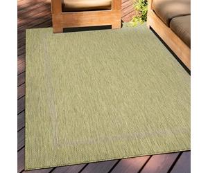 Teppium Tappeto da Esterno Impermeabile 160x230 cm Verde - Tappeto Resistente alle Intemperie e Lavabile in Lavatrice - Tappeto per Campeggio, Giardino, Balcone, Terrazza