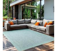 Teppium Tappeto da Esterno Impermeabile 300x400 (280x370 cm) Blu - Tappeto Resistente alle Intemperie e Lavabile in Lavatrice - Tappeto per Campeggio, Giardino, Balcone, Terrazza