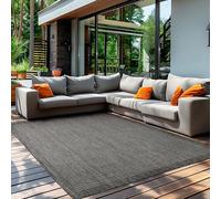 Teppium Tappeto da Esterno Impermeabile 300x400 (300x400 (280x370 cm)) Nero - Tappeto Resistente alle Intemperie e Lavabile in Lavatrice - Tappeto per Campeggio, Giardino, Balcone, Terrazza