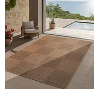 Teppium Tappeto per Interni ed Esterni, robusto, resistente alle intemperie e facile da pulire, con effetto juta naturale, ideale per soggiorno, cucina, terrazza, 240x340 cm