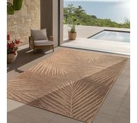 Teppium Tappeto per Interni ed Esterni, robusto, resistente alle intemperie e facile da pulire, con effetto juta naturale, ideale per soggiorno, cucina, terrazza, 140x200 cm