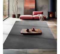Teppium Tappeto per Soggiorno 80x250 cm Grigio Lavabile e Antiscivolo, Design Moderno - Tappeto Morbido e Fluffy per Corridoio, Cucina, Camera da Letto e Cameretta
