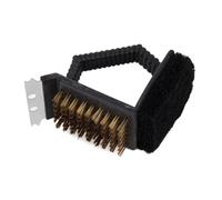 tepro Accessorio per barbecue 3 in 1 spazzola per la pulizia della griglia con spazzola in ottone e raschietto in acciaio inox