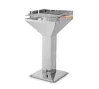 tepro Griglia a carbonella Vista (griglia a colonna), in acciaio inox, sistema di ventilazione, comoda altezza di lavoro (circa 86-90 cm), dimensioni: ca. 63 x 48 x 91 cm